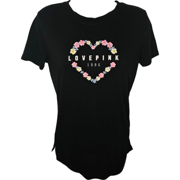 PINK Victoria's Secret "LOVE PINK 1986" Short Sleeve Top - Picture 1 of 2